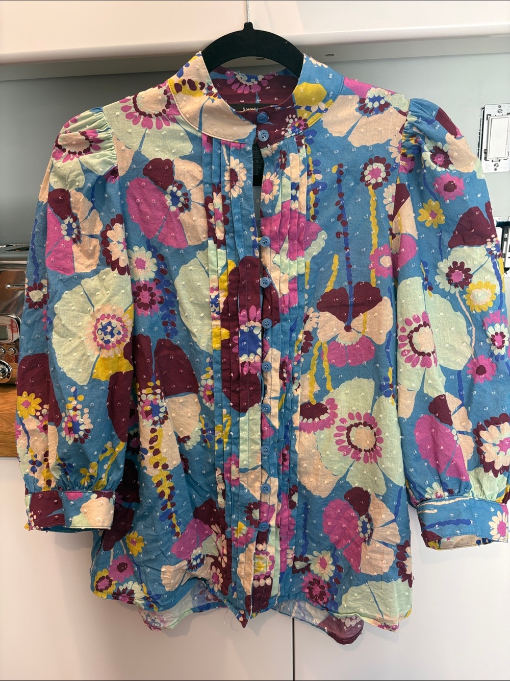 Puff Sleeve Smythe Blouse. Lightweight Cotton